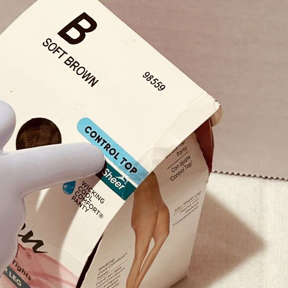 Leggs Silken Mist Control Top Pantyhose Silky Sheer Leg Soft Brown B Med 98559 - Picture 8 of 8